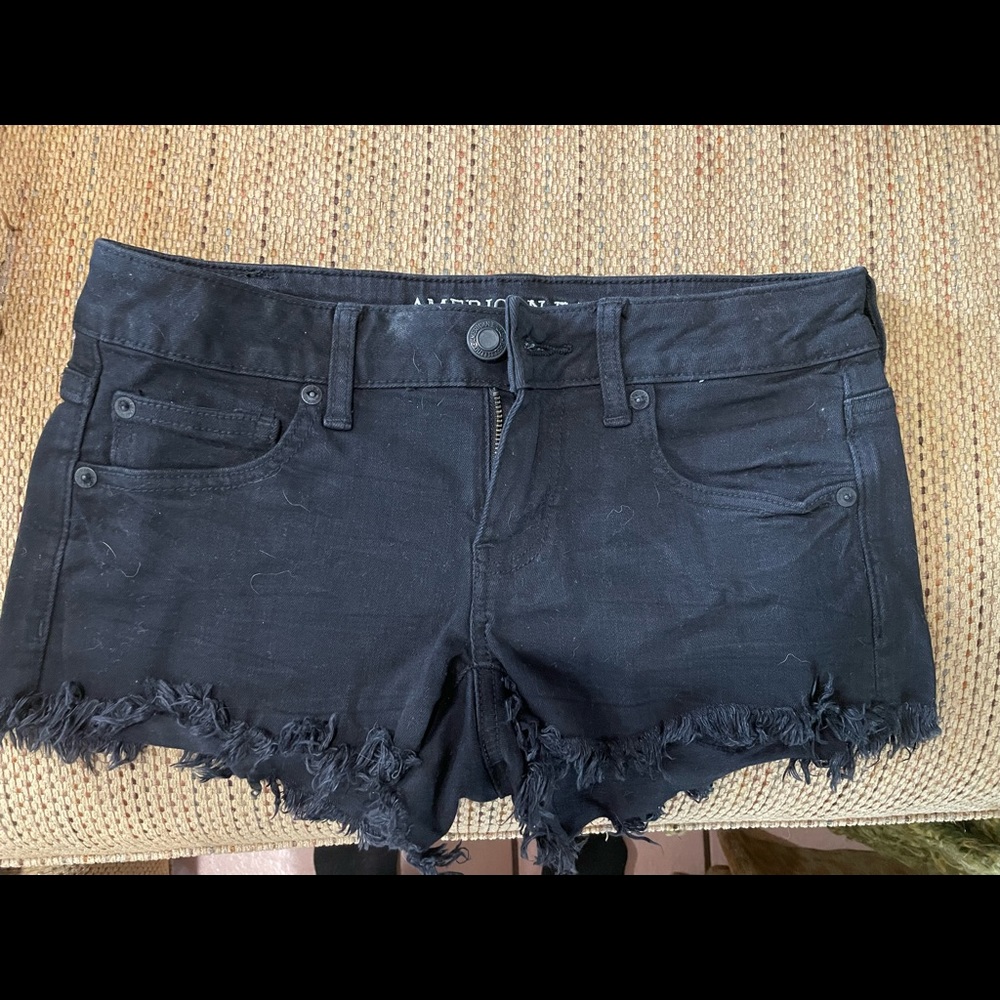American Eagle Outfitters black jean shorts